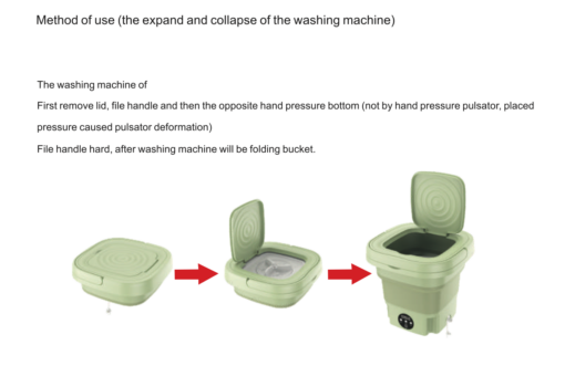 Portable Washing Machine Mini Foldable Small 8L Washer - Image 15